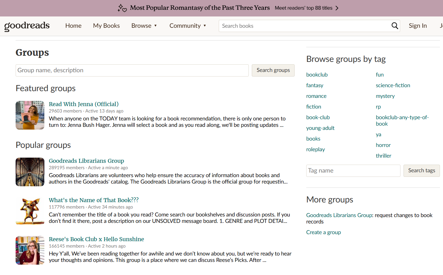 Goodreads Groups