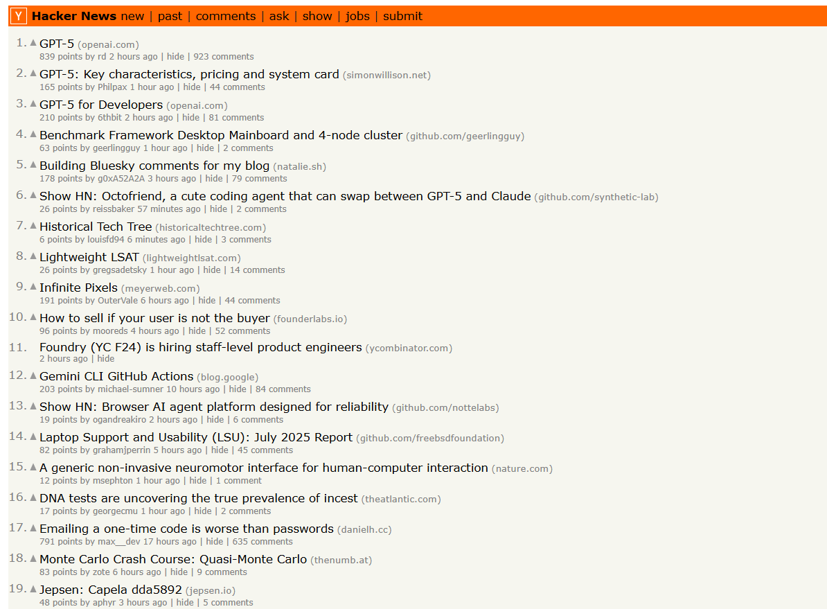 Hacker News YCombinator