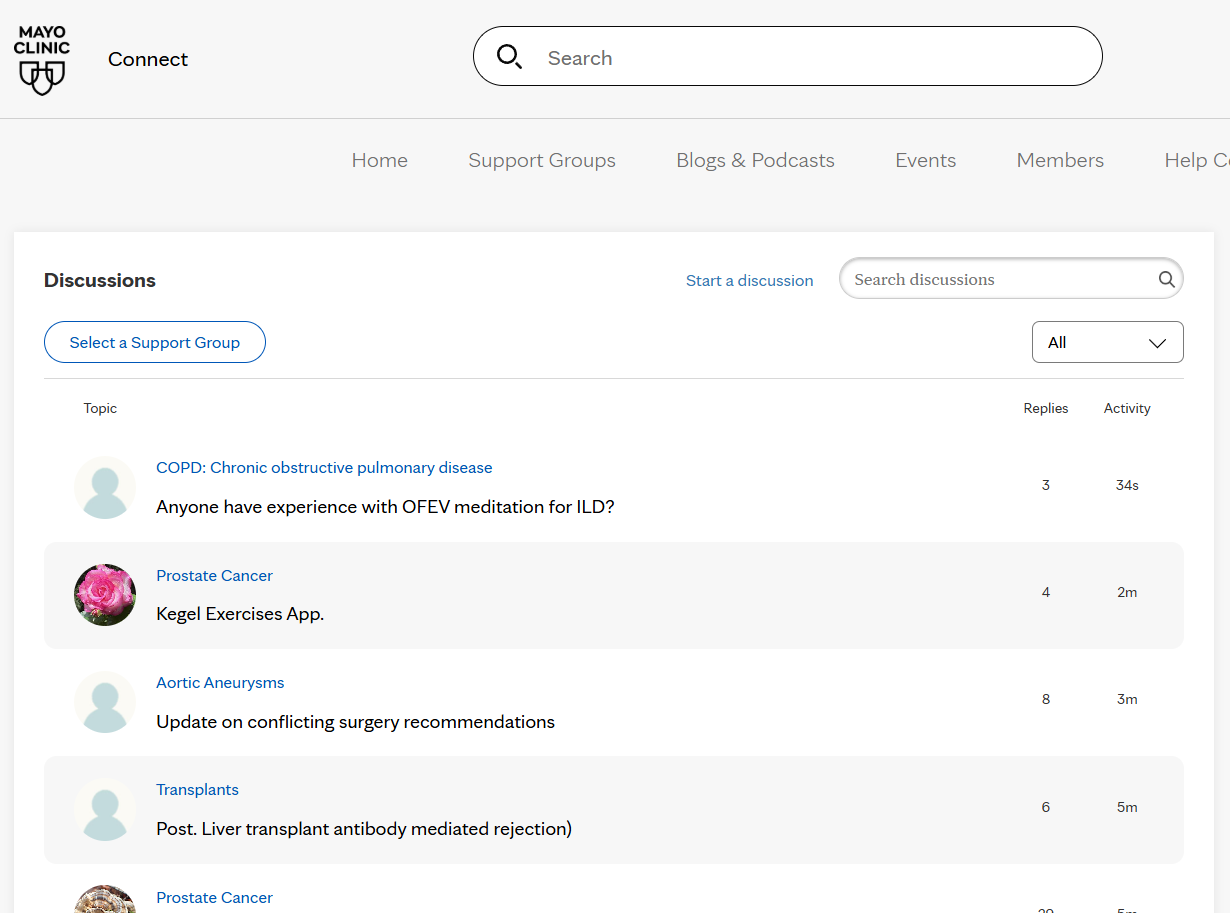 Mayo Clinic Forums