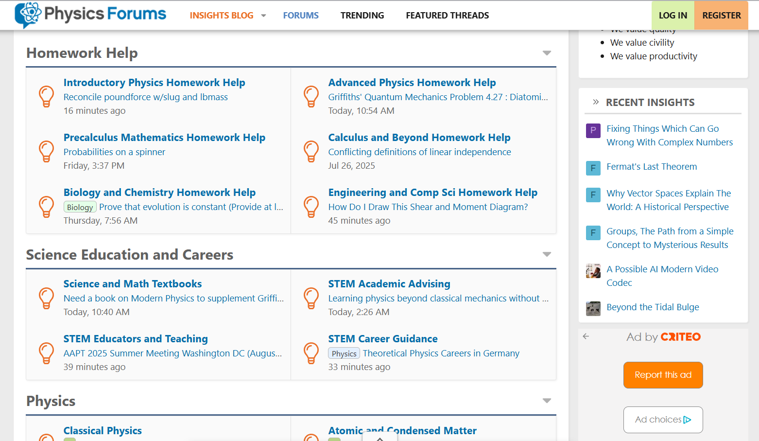 Physics Forums